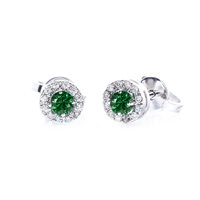 Orecchini Gazzola Gioielli Donna in Oro bianco Smeraldo 0.20 Ct OR-2307C-8-1-FG75-4-S-ST-N-F-VS - OR-2307C-8-1-FP35-4-S-ST-N-G-SI